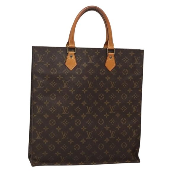 LOUIS VUITTON Monogram Sac Plat Hand Bag M51140 LV Auth 135410 - Picture 1 of 16